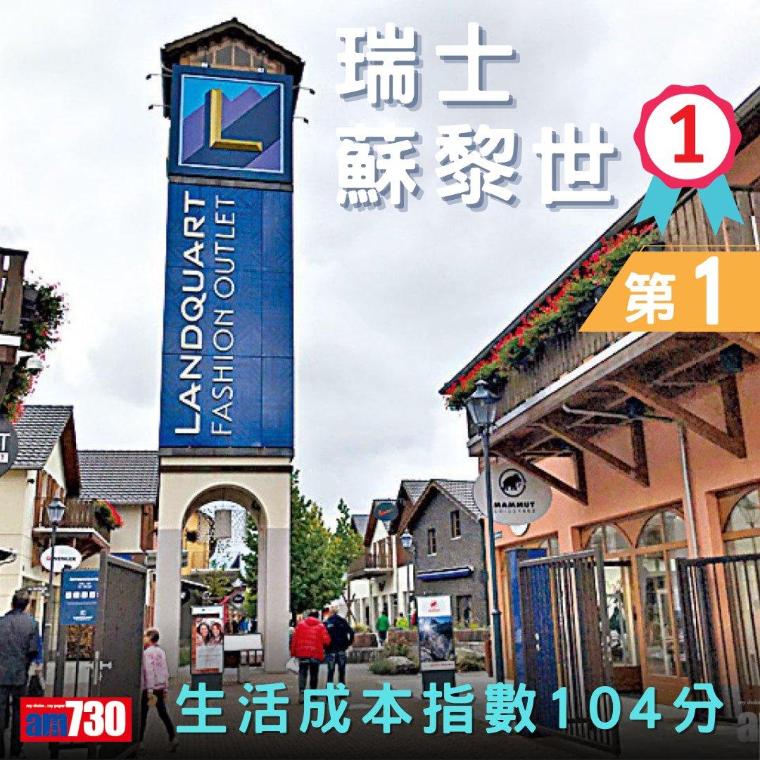 全球生活成本2023|新加坡蘇黎世並列首位,香港全球排第幾?(am730製圖)