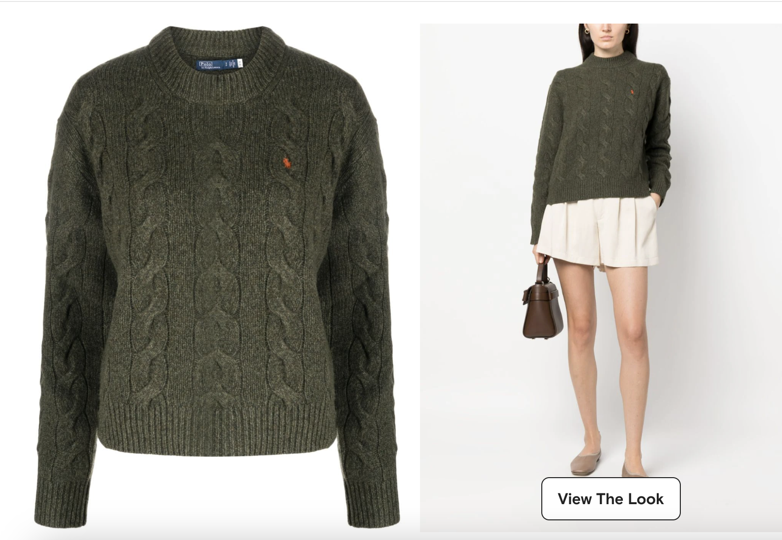 雙11優惠|Polo Ralph Lauren Polo Pony-motif cable-knit jumper 特價:$1,602;原價:$2,135