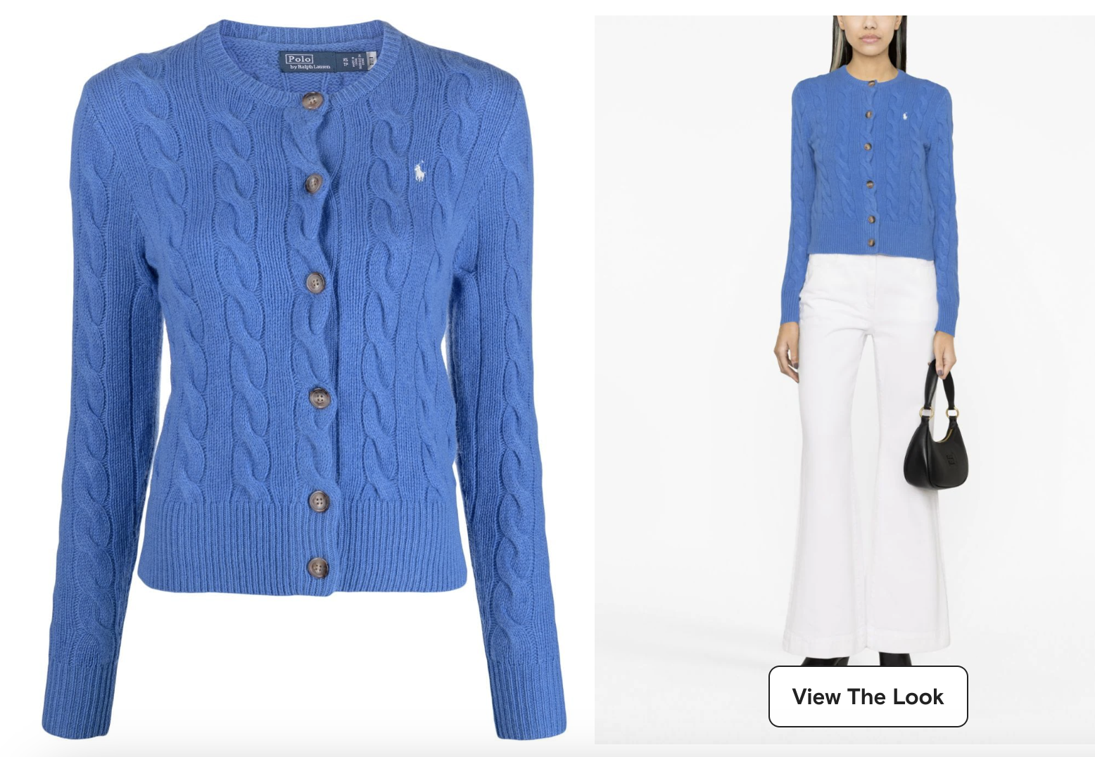 雙11優惠|Polo Ralph Lauren cable-knit wool-cashmere cardigan 特價:$1,313;原價:$1,750