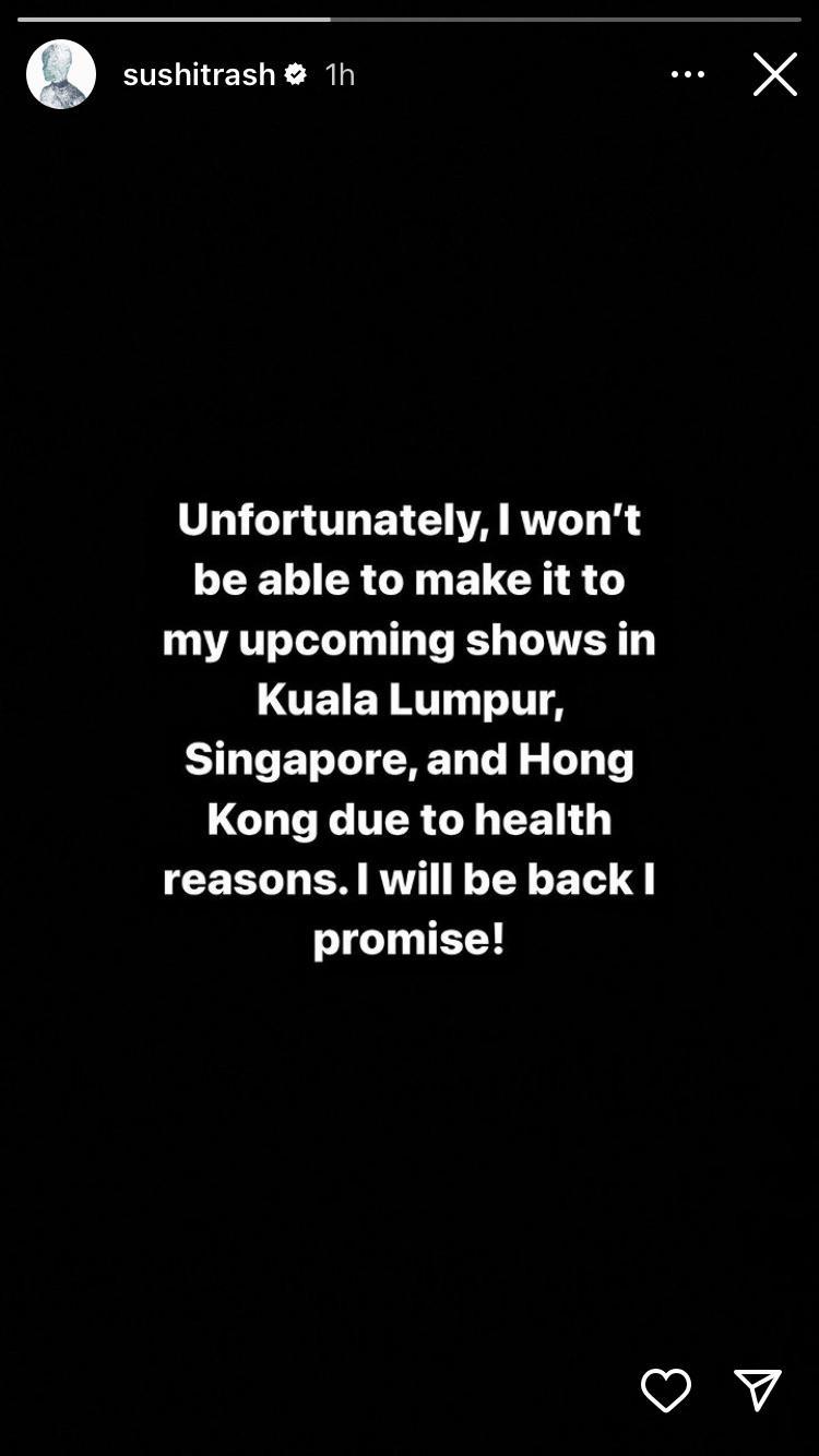 日澳混血音樂人Joji因健康問題今日宣布取消來港。