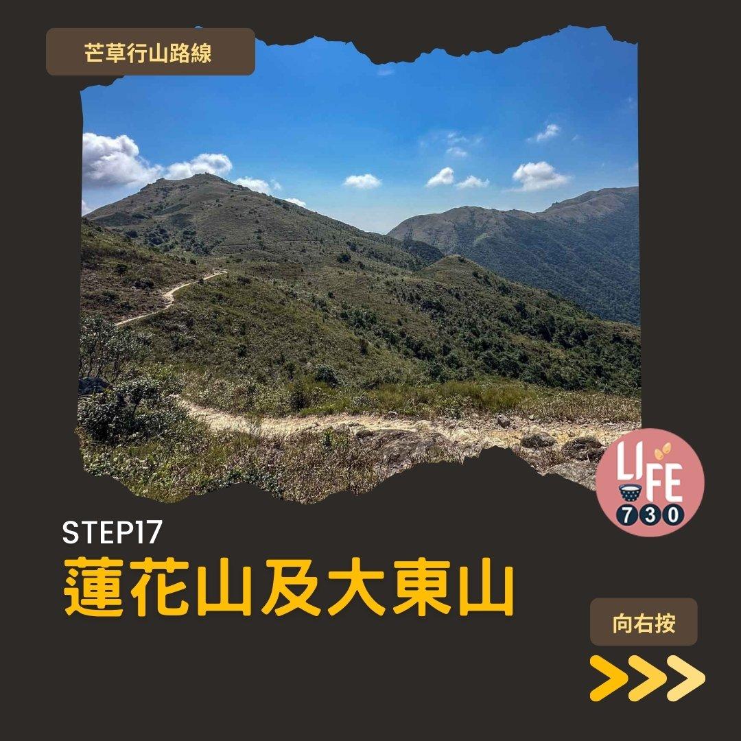 芒草行山路線︱蓮花山接大東山爛頭營(am730製圖)