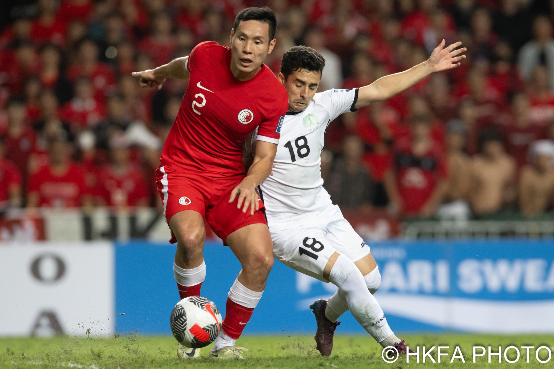 梁諾恆扼守港隊防線。(香港足總圖片)