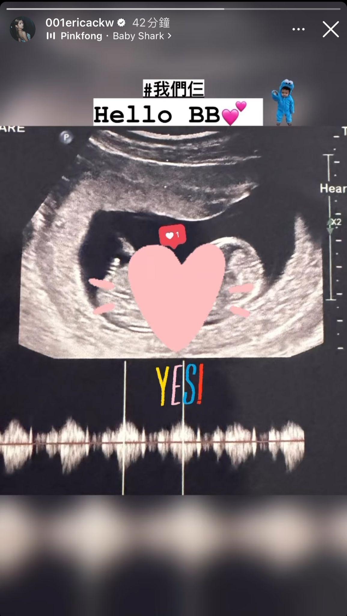 陳嘉慧是TVB上位小花,在結婚不足2個月後公布懷孕喜訊。(陳嘉慧IG)