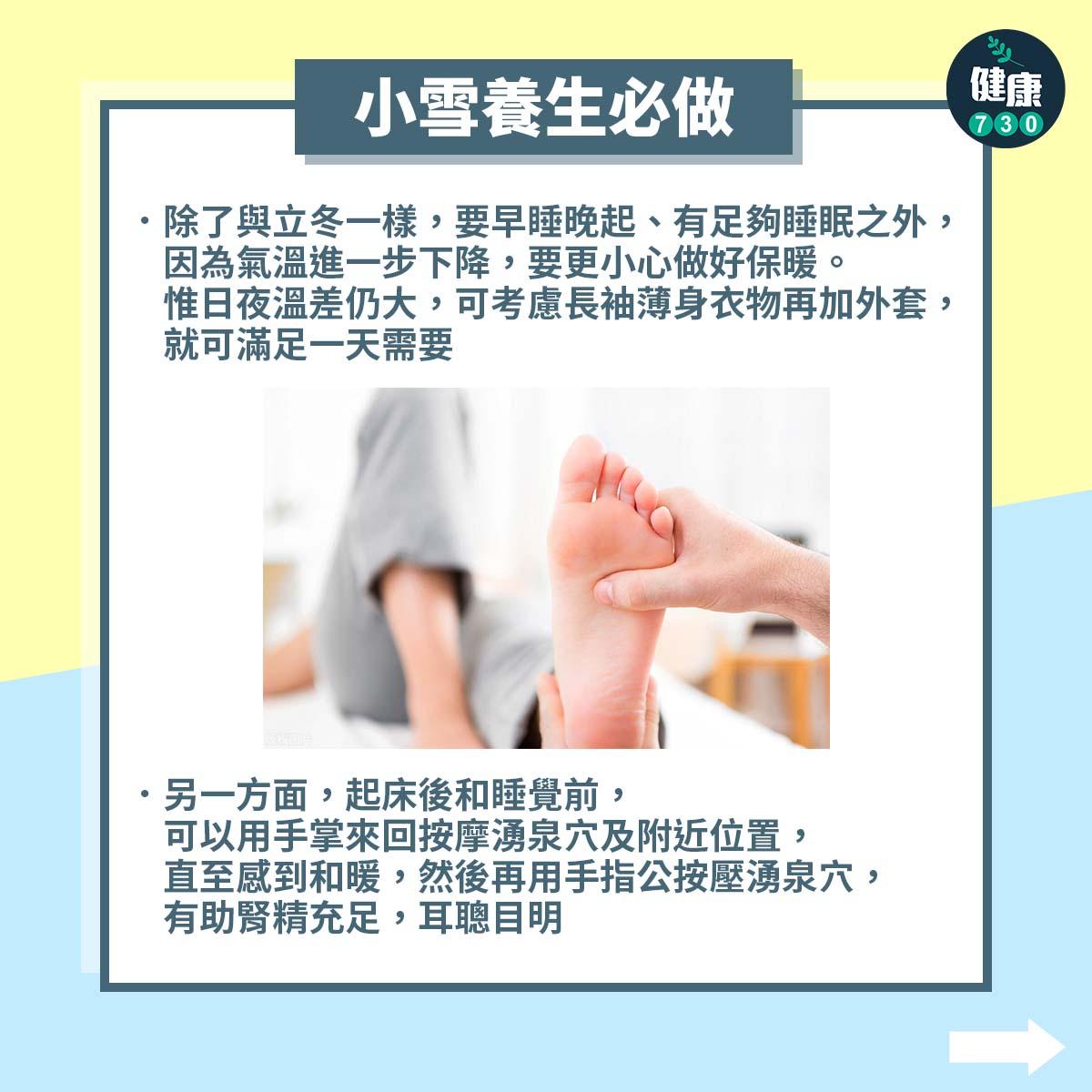 廿四節氣|小雪習俗及養生食物(am730製圖)