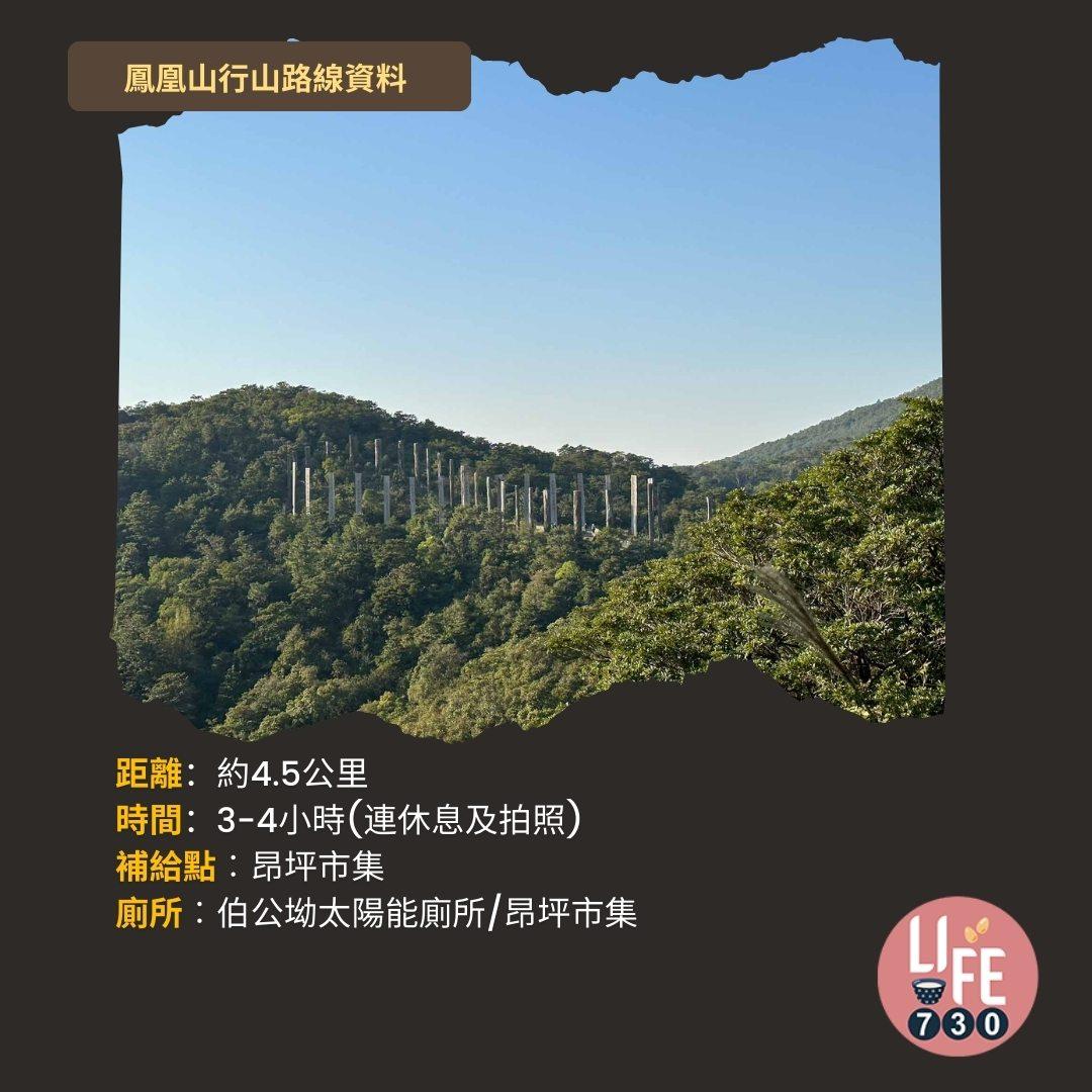 鳳凰徑三段登鳳凰山賞芒草行山路線(am730製圖)