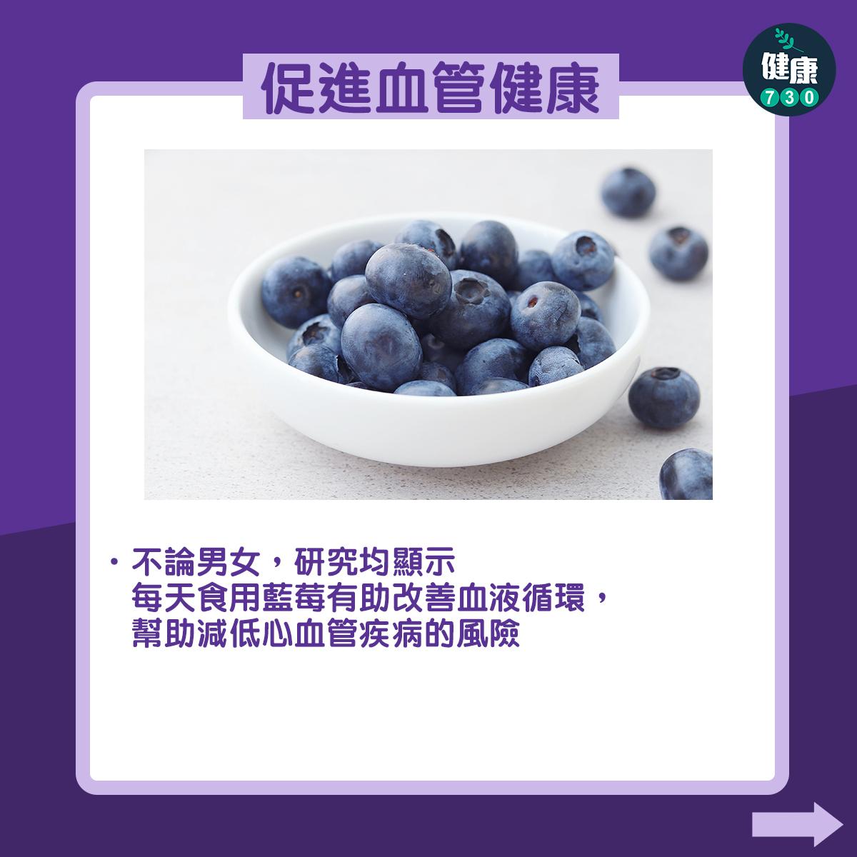 藍莓功效包括預防癌症及心臟病等(am730製圖)