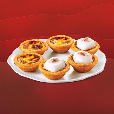 6件禮盒裝:3件「朱古力榛子雲朵葡撻」及3件經典葡撻