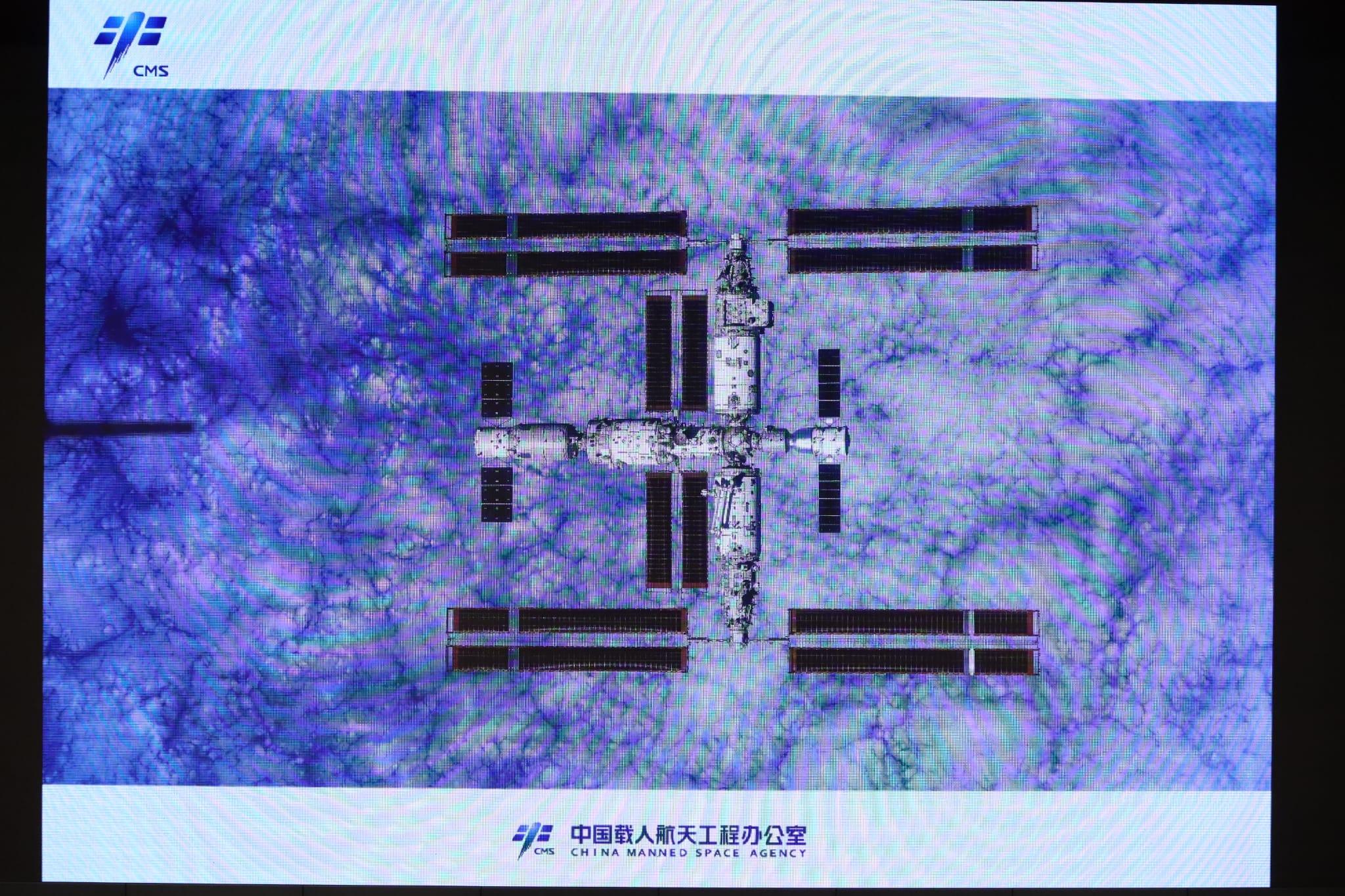 中國太空站全貌高清圖像曝光。(鍾式明攝)