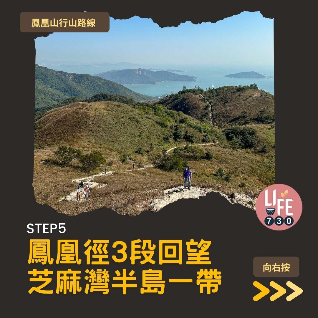 鳳凰徑三段登鳳凰山賞芒草行山路線(am730製圖)