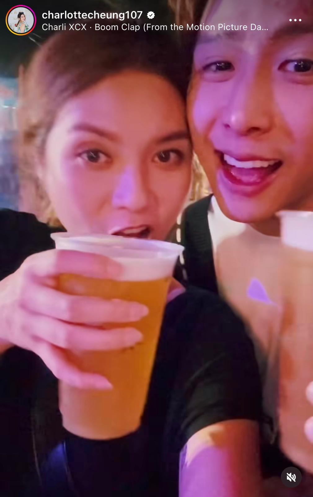 沙律張沛樂近日IG經常與J2的陳國麟互動或同場,疑似拍拖?(沙律張沛樂IG)