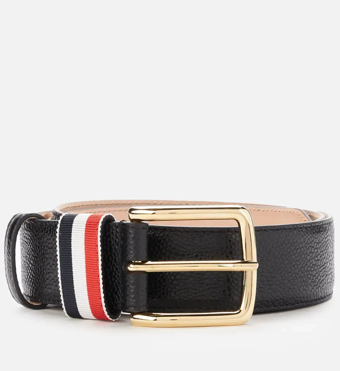 雙11優惠2023|TThom Browne Men's 35mm Belt - Black 特價:$3,041;原價:$3,708