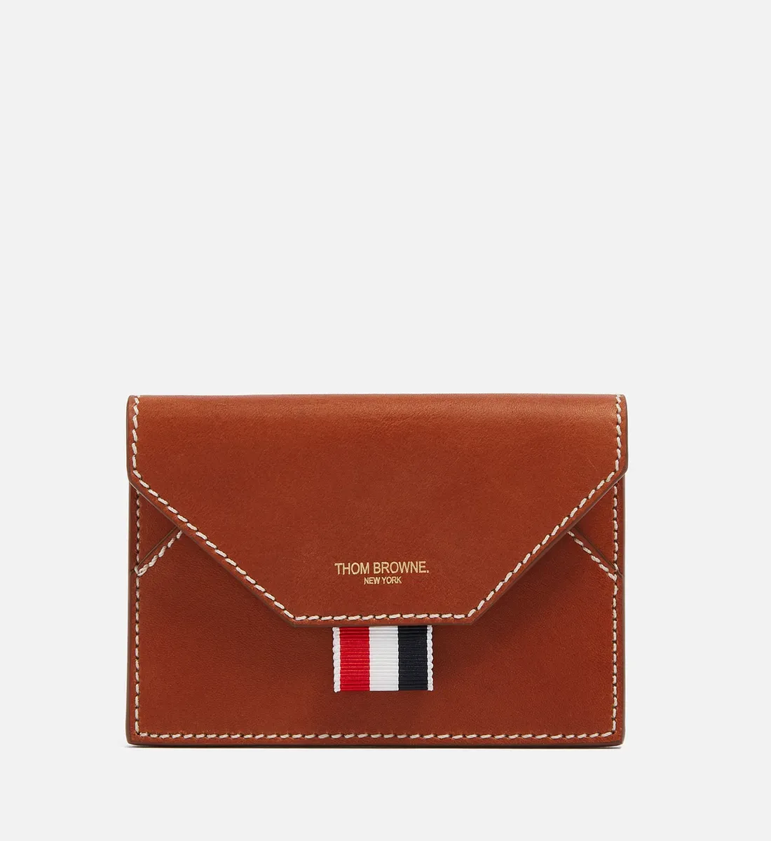 雙11優惠2023|Thom Browne Vacchetta Envelope Leather Cardholder 特價:$3,801;原價:$4,635