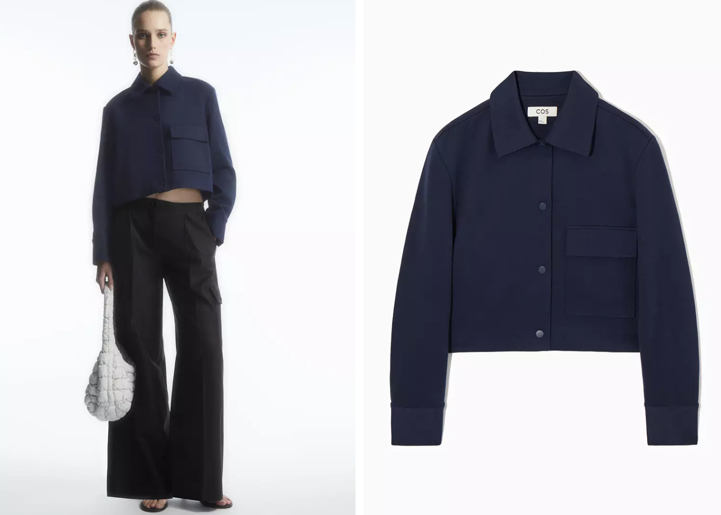 雙11優惠|COS Cropped Twill Jacket 特價:$667.5;原價:$890