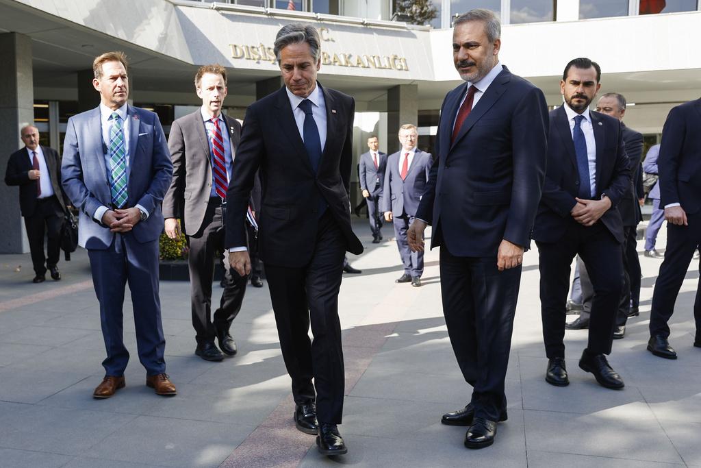 以巴衝突|布林肯訪問土耳其。(美聯社)