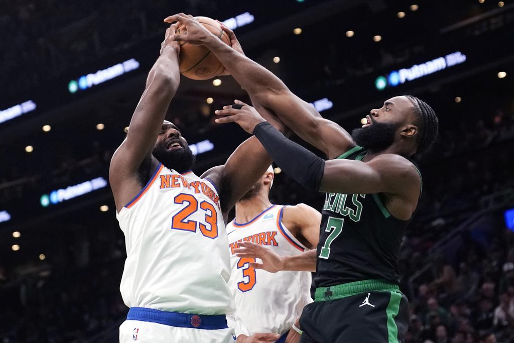 塞爾特人反勝紐約人取得三連勝。(美聯社)