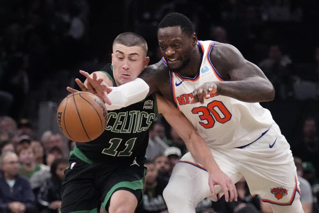 塞爾特人反勝紐約人取得三連勝。(美聯社)