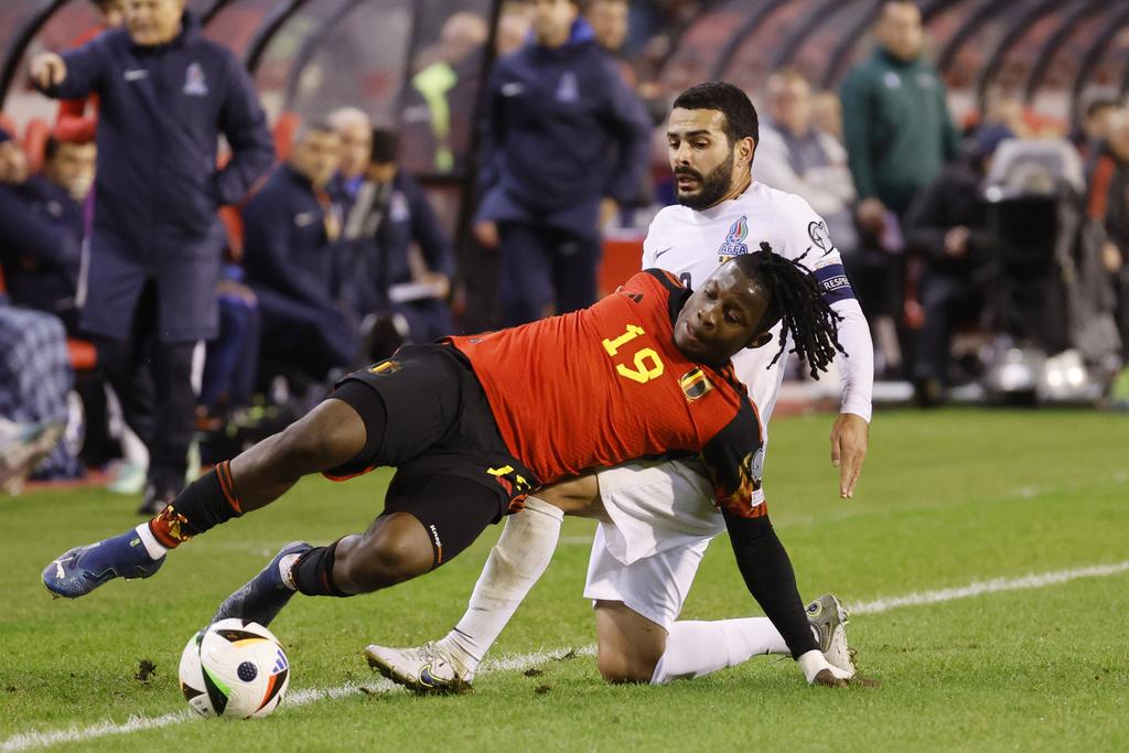 比利時5:0輕取阿塞拜疆。(美聯社)