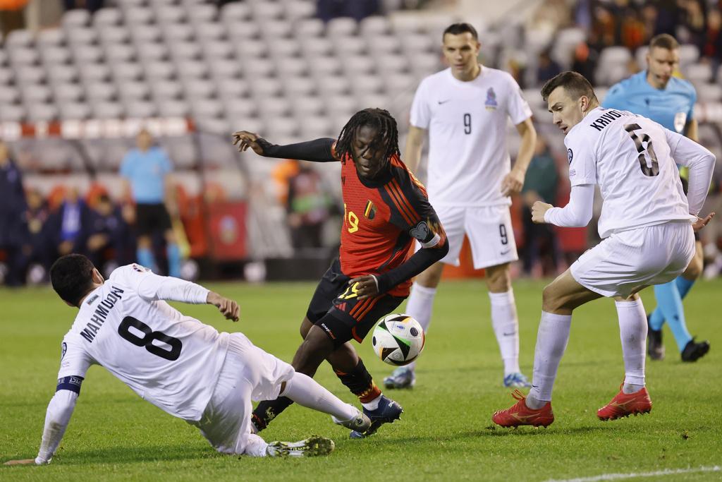 比利時5:0輕取阿塞拜疆。(美聯社)