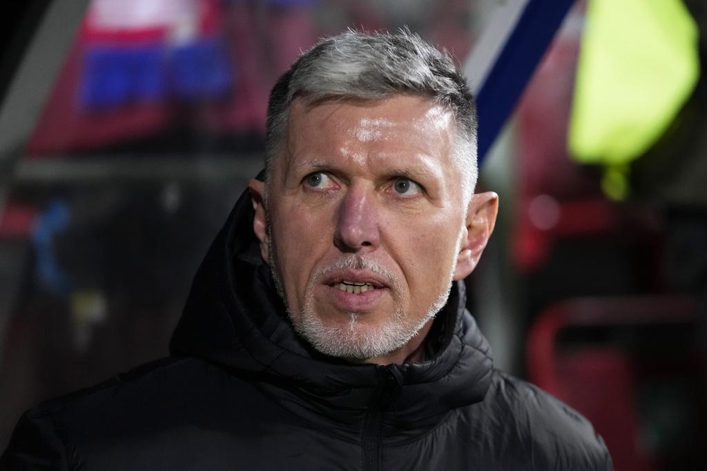 捷克主帥施哈維賽後請辭。(美聯社)