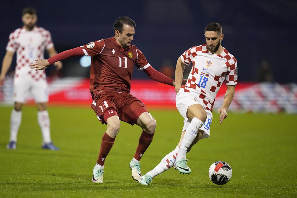 克羅地亞主場1:0小勝阿美尼亞。(美聯社)