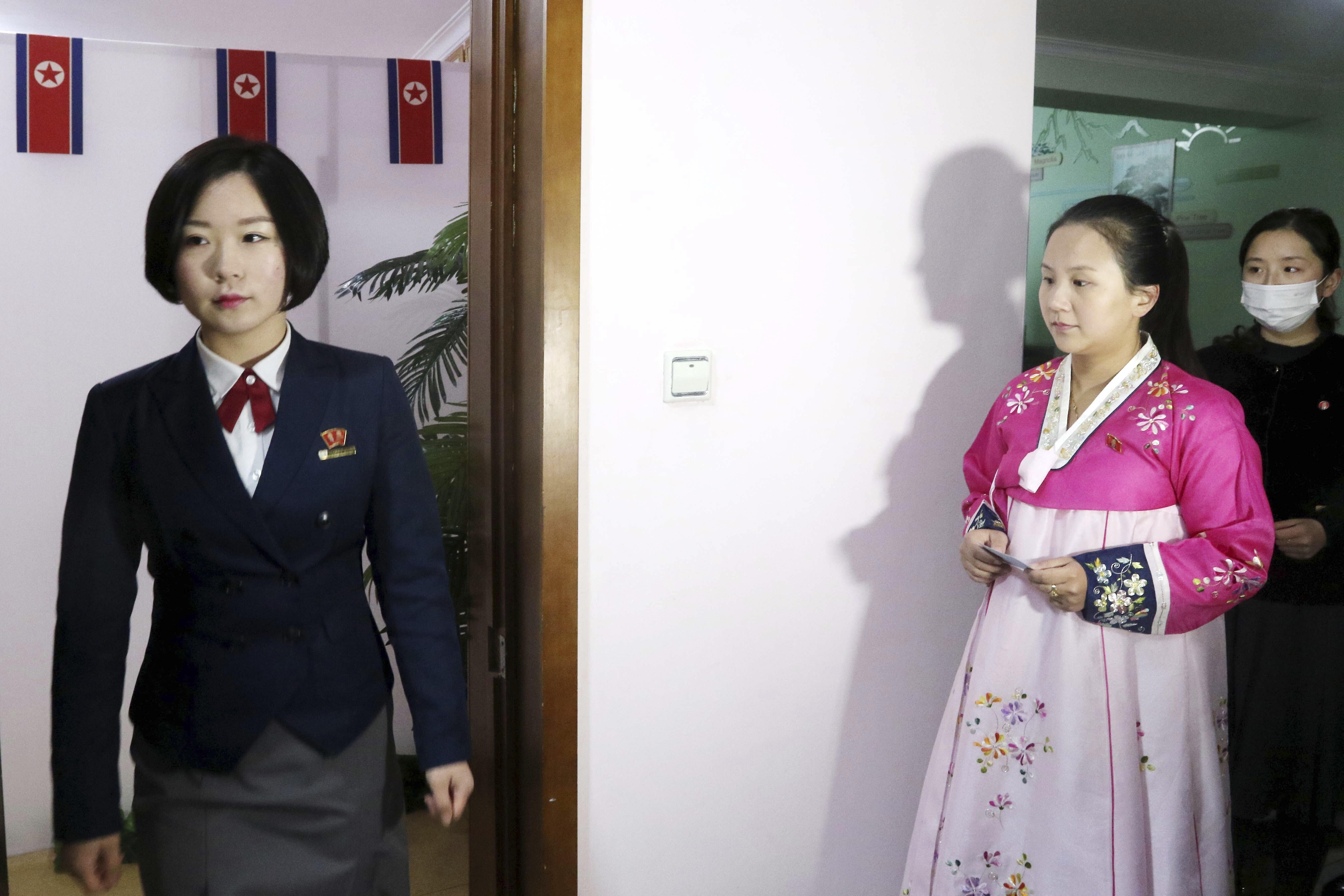 朝中社報道,今次選舉投票率99.63%。(美聯社)