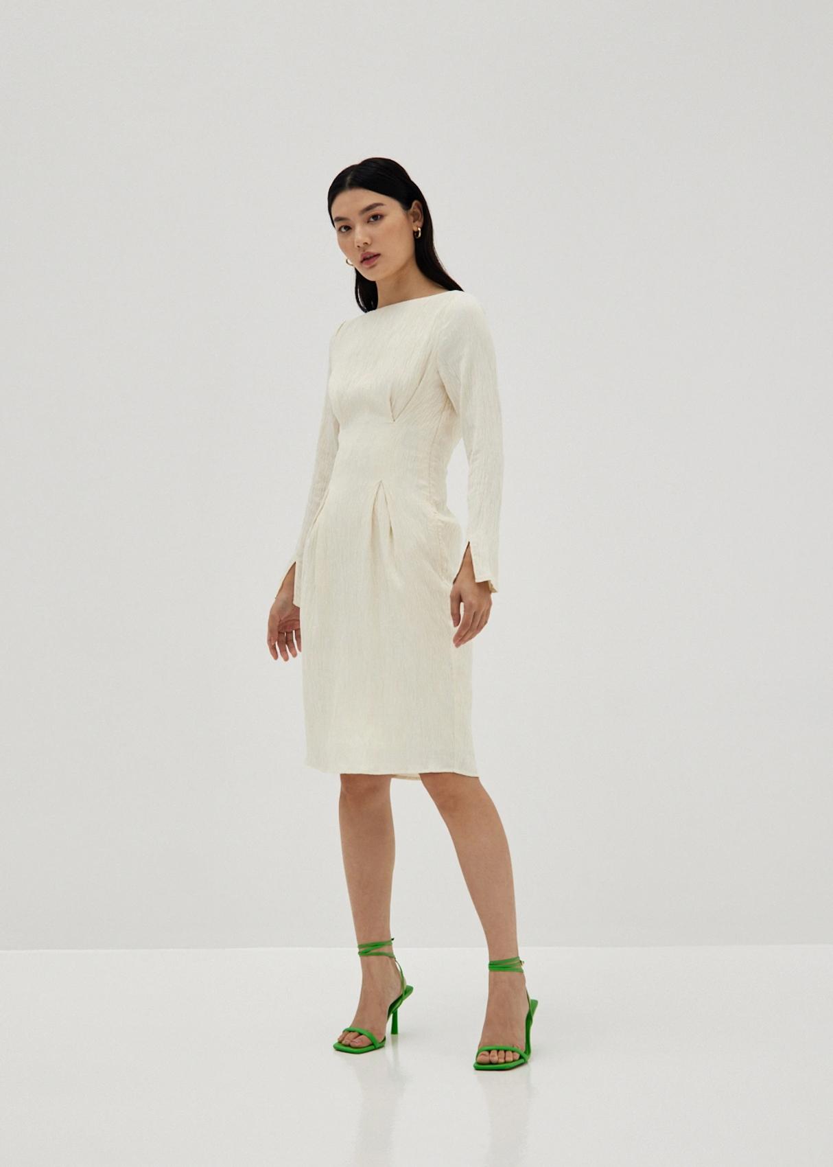 Aaryn Textured Boat Neck Column Dress $205 (original $409)