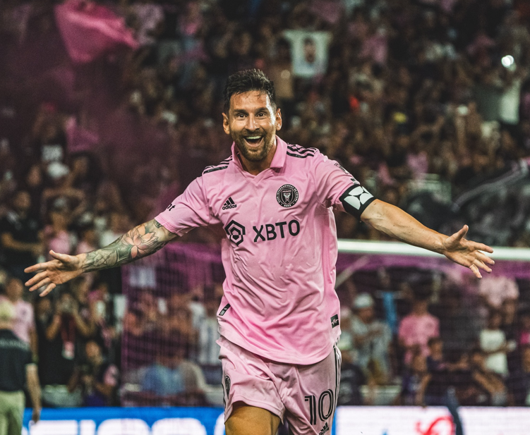 美斯效力碧咸旗下的美職球會國際邁阿密(國際邁阿密圖片)