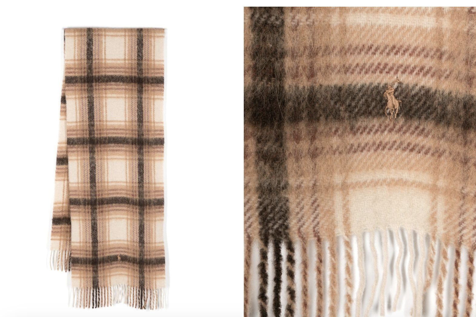 雙11優惠|Polo Ralph Lauren Polo Pony plaid scarf  特價:$1,409;原價:$1,878