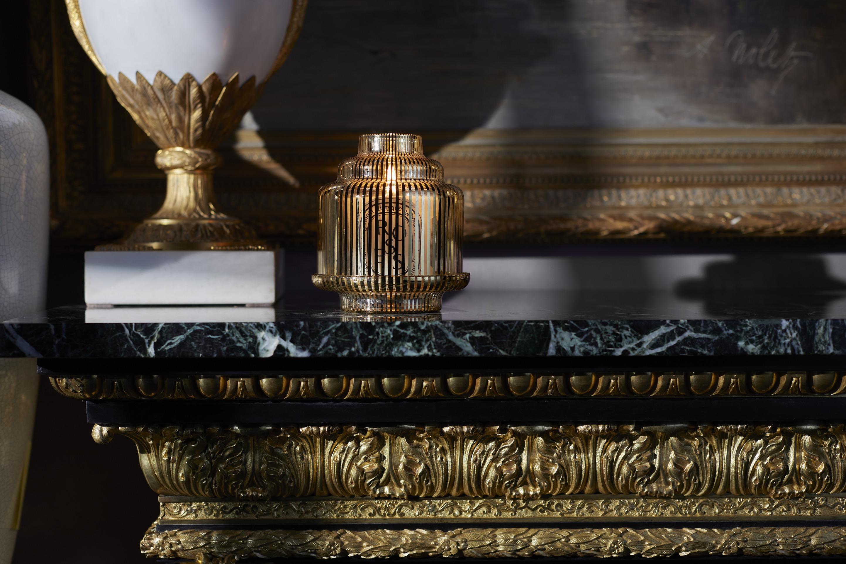 Diptyque Gold Pyramid Candle Holder