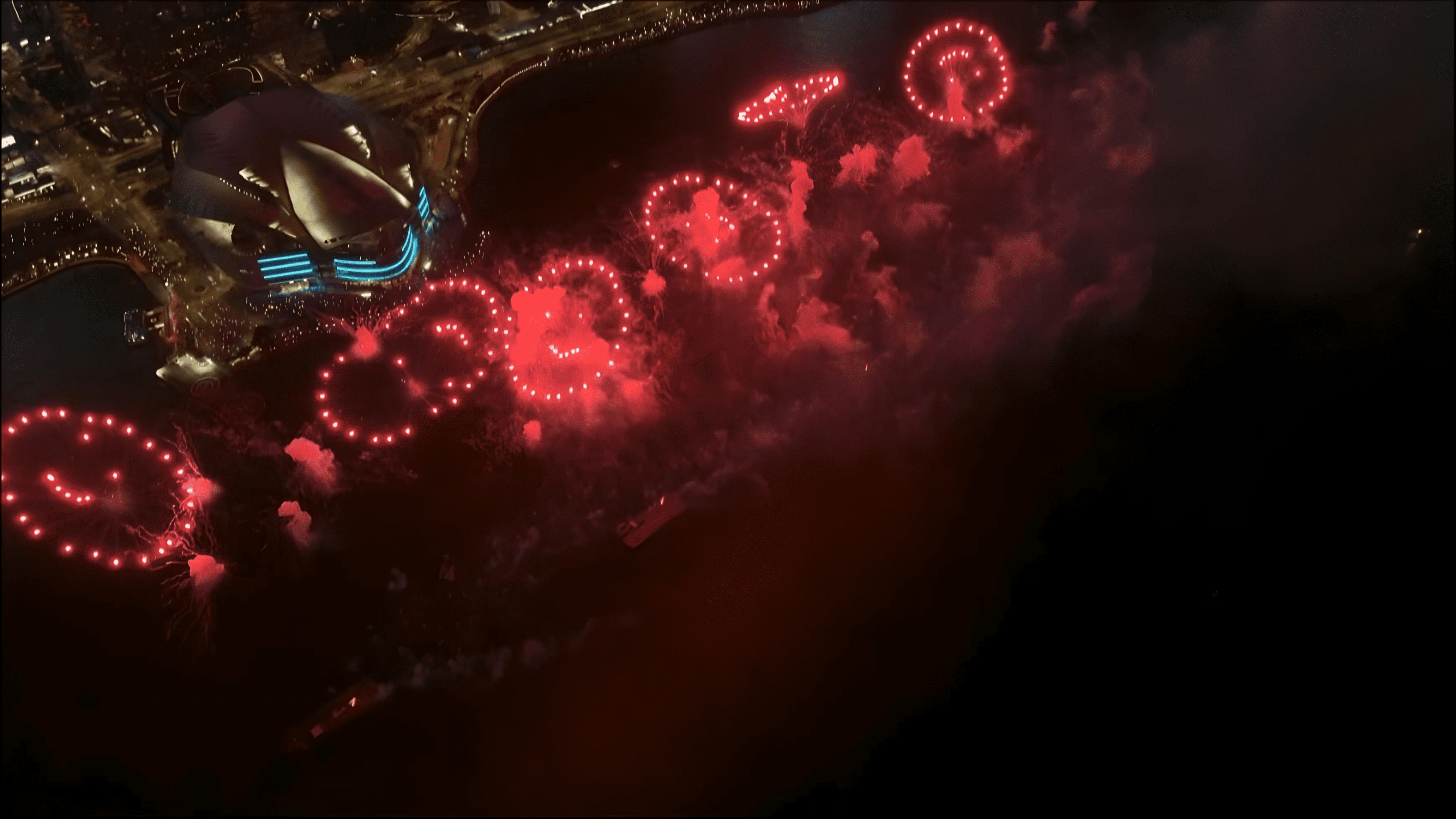 香港電訊於11月的「十一國慶」煙花匯演活動上,已使用5.5G技術。(HKT提供)