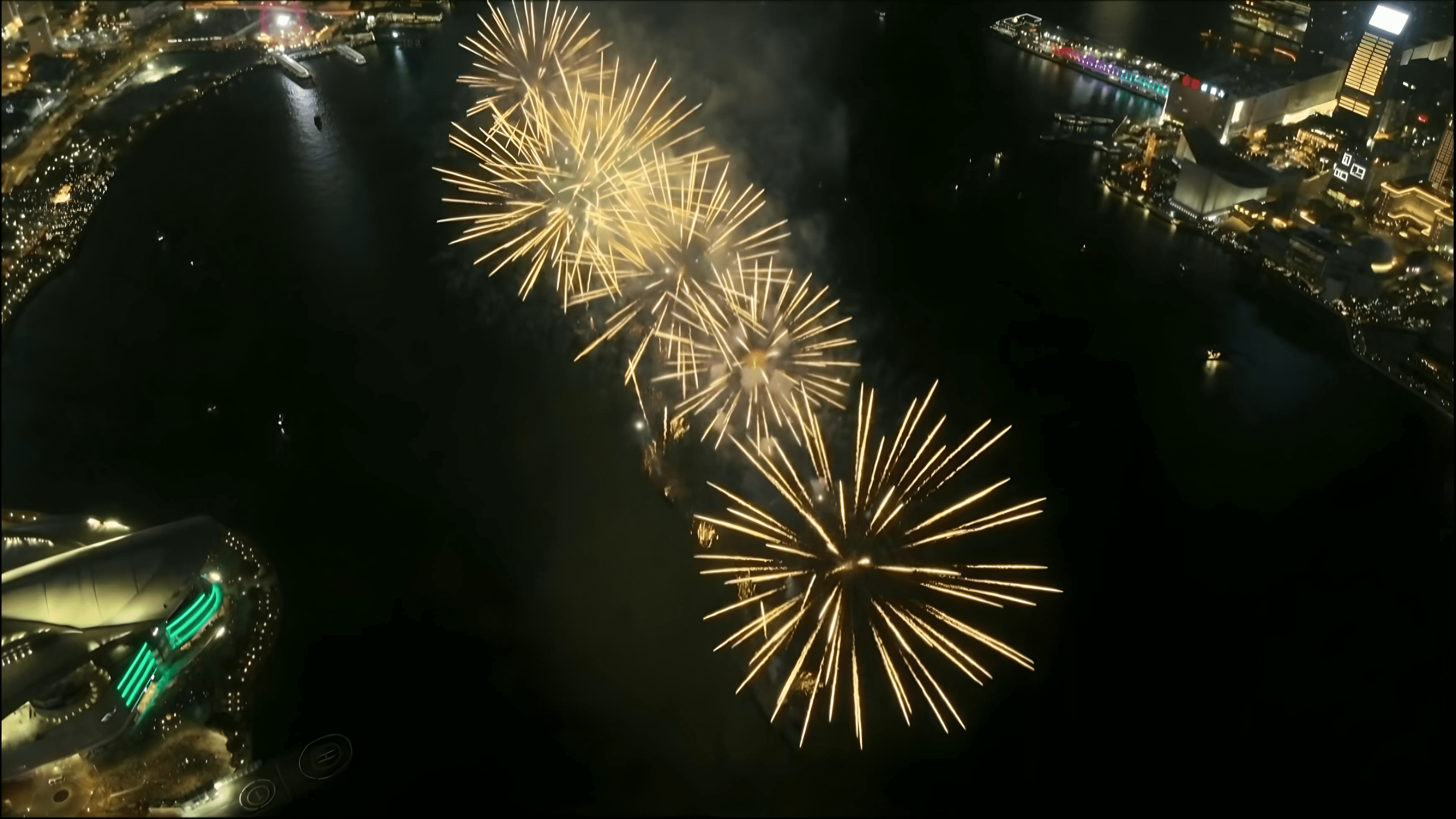 香港電訊於11月的「十一國慶」煙花匯演活動上,已使用5.5G技術。(HKT提供)