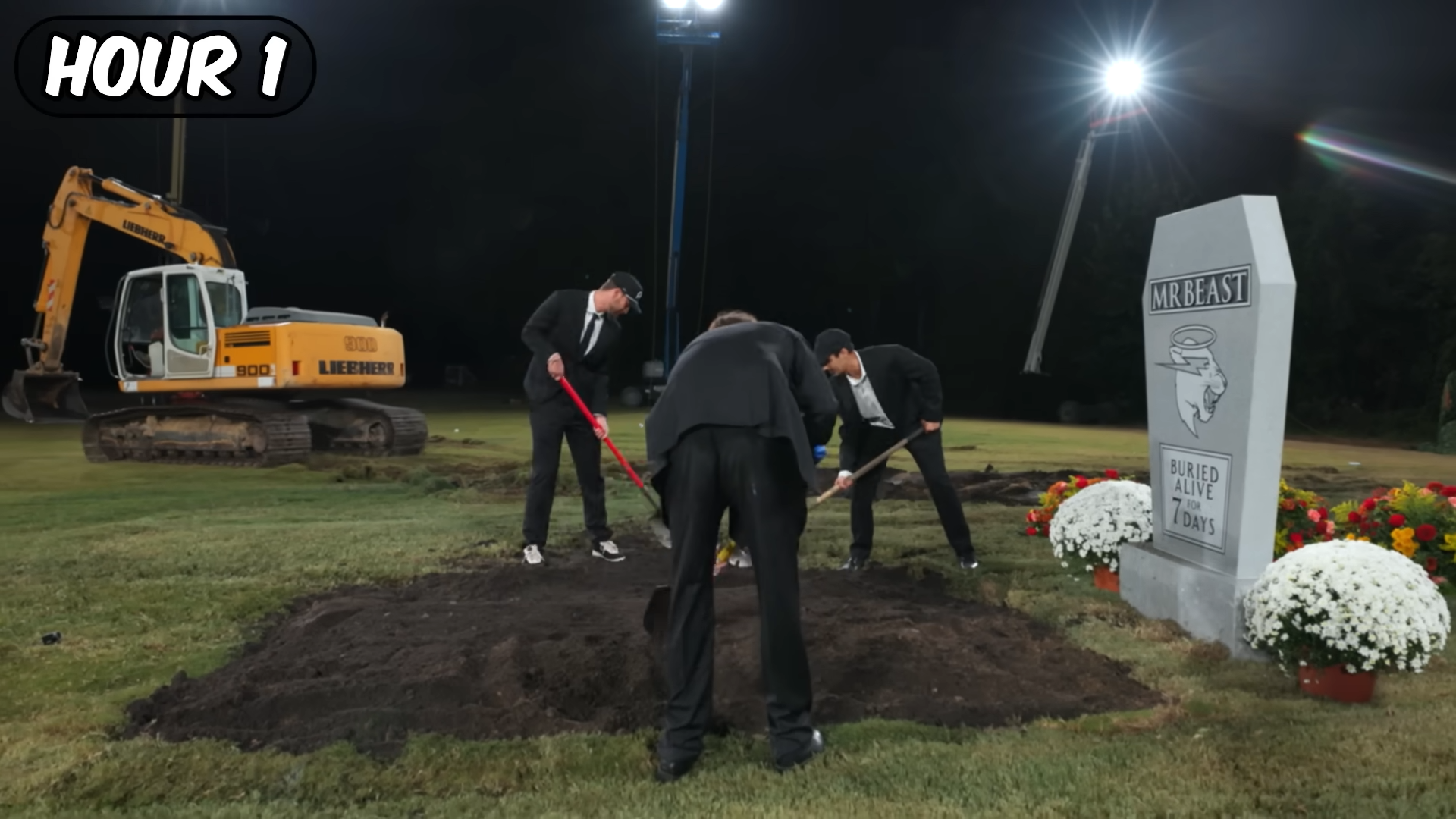 YouTuber「MrBeast」瞓棺材「活埋自己7日」。(MrBeast截圖)