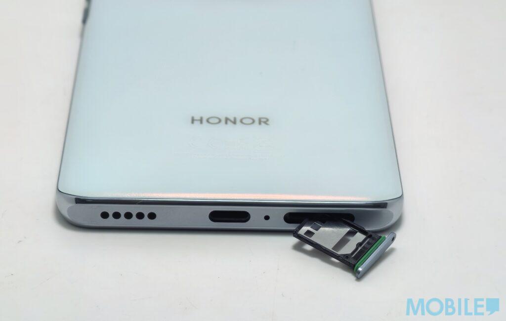 手機評測|HONOR X9b機底設有雙 SIM 卡插槽、喇叭及Type-C 充電接口。