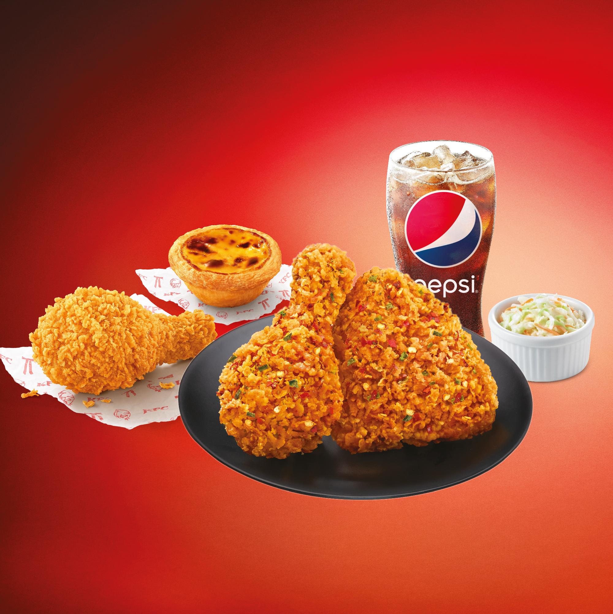 A2香辣海鮮脆雞豐盛套餐 售價:港幣$55起