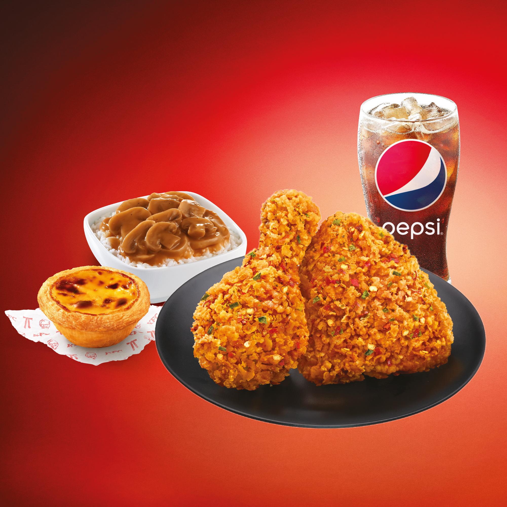 A3香辣海鮮脆雞滿足套餐 售價:港幣$52起