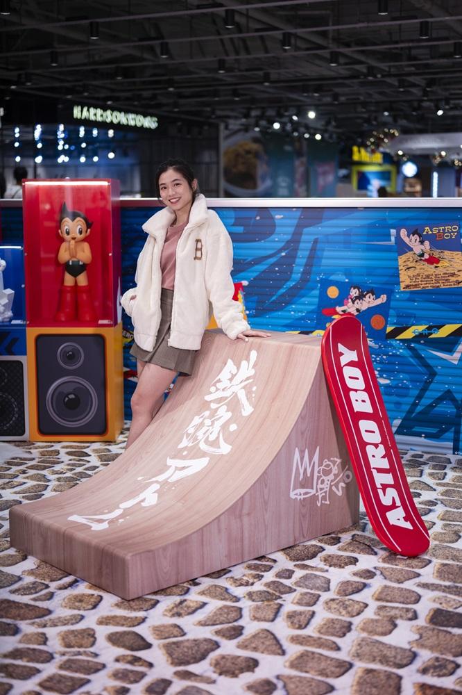 來到街頭風格的滑板場,還可以欣賞ToyQube為是次活動特別推出及熱賣的阿童木設計單品及收藏品。