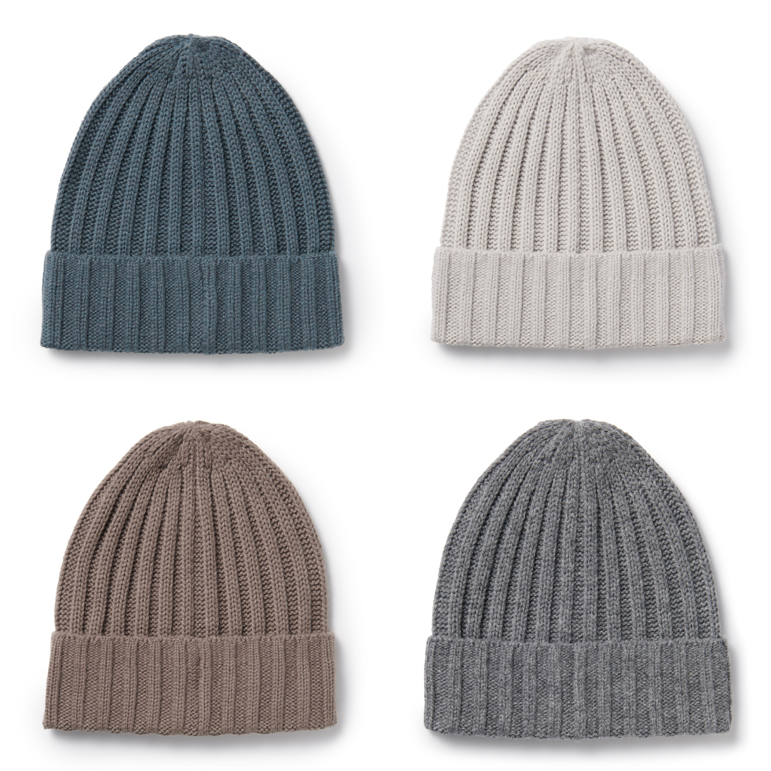 有機棉混羅紋織針織帽|原價:$158 會員價:額外九折 ($143)