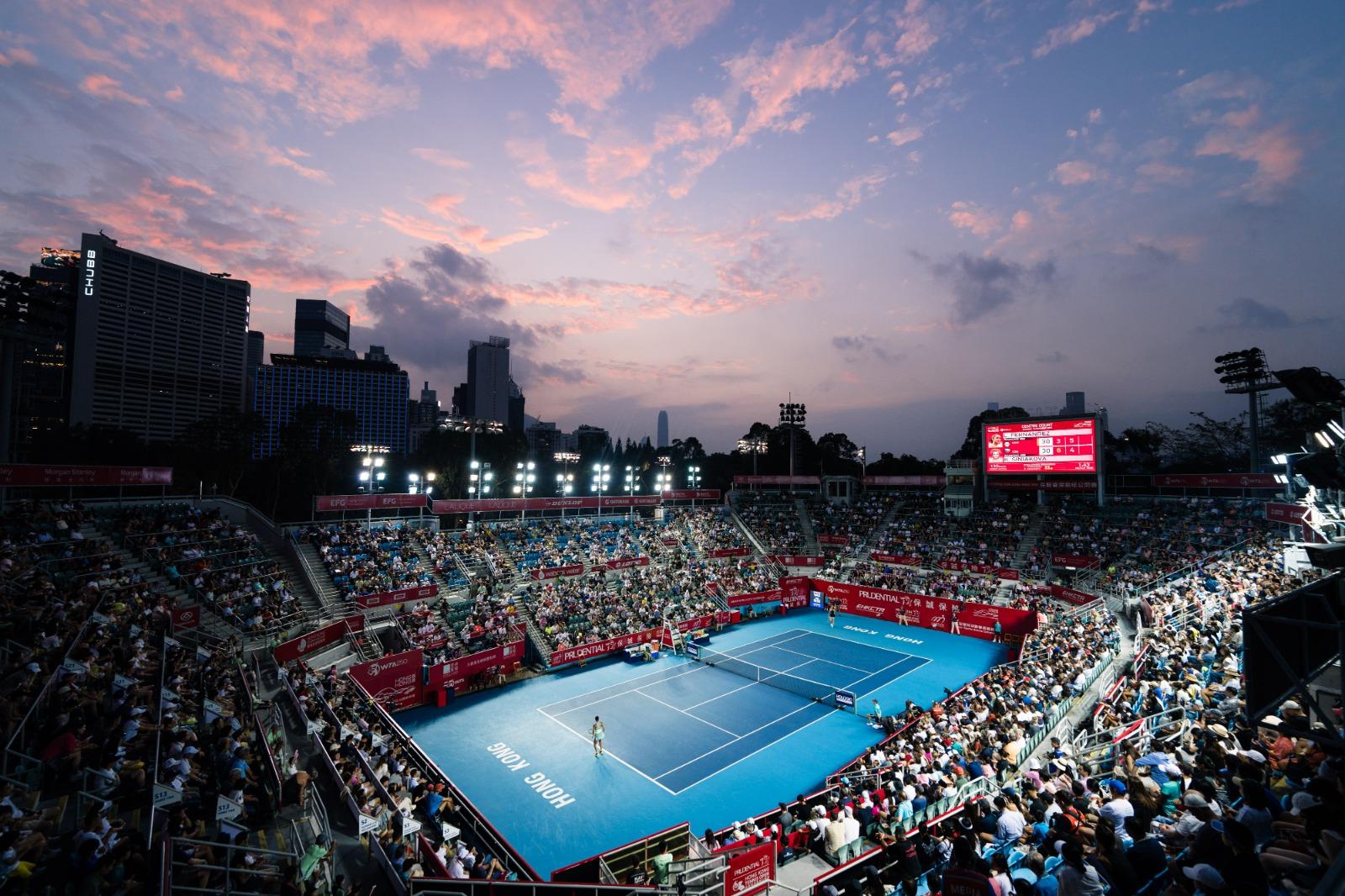 保誠香港網球公開賽2023,準決賽及決賽日(10月14日及15日)接近全場爆滿維園