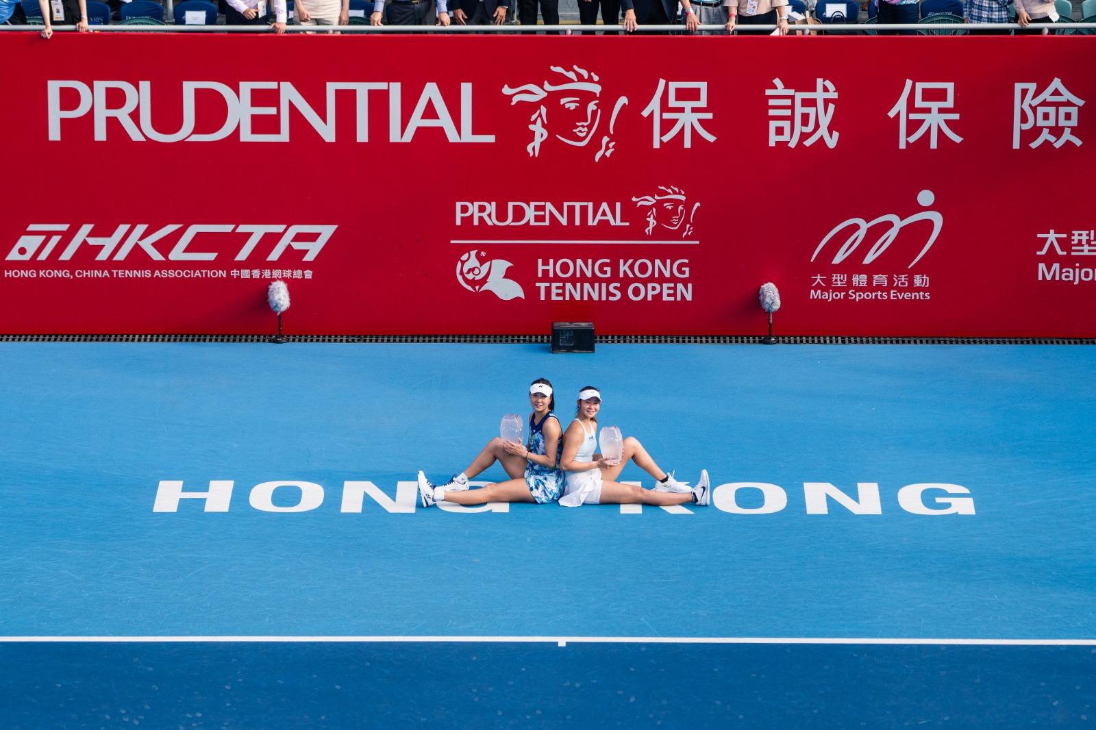 保誠香港網球公開賽2023,中國球手湯千慧夥拍中華台北球手曹家宜取得女雙冠軍
