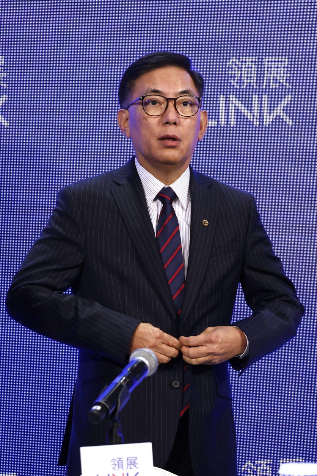 領展中期業績發布,圖為王國龍。(林俊源攝)