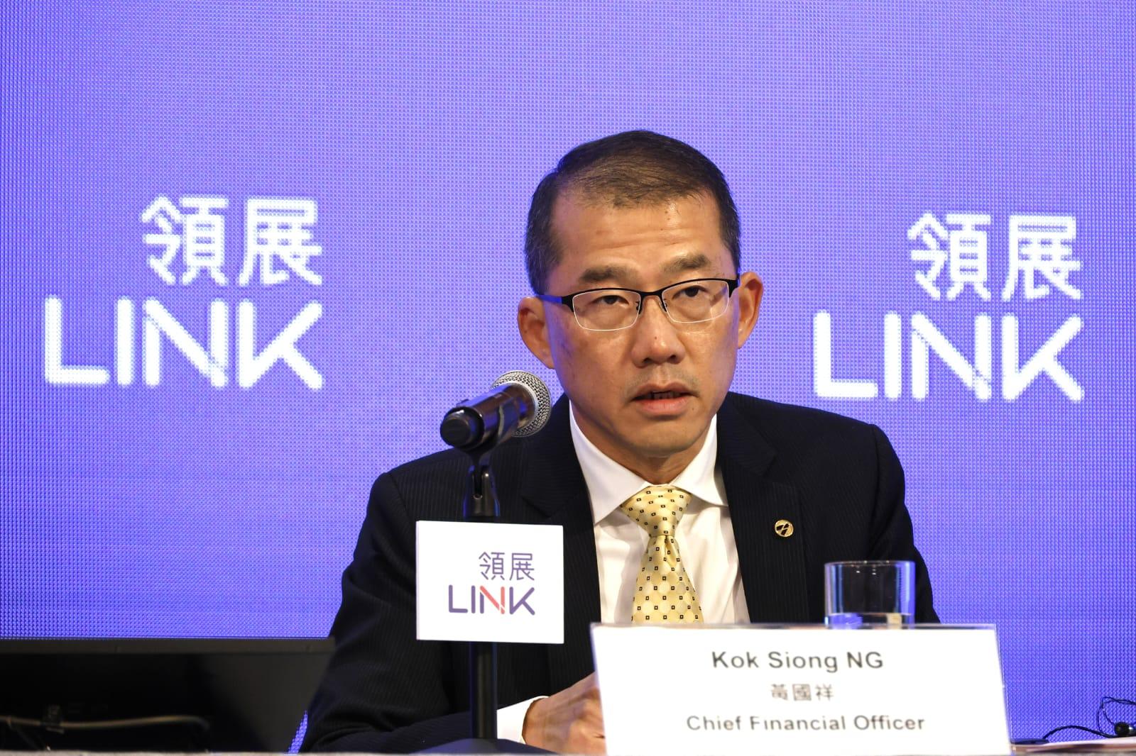 領展中期業績發布,圖為黄國祥。(林俊源攝)