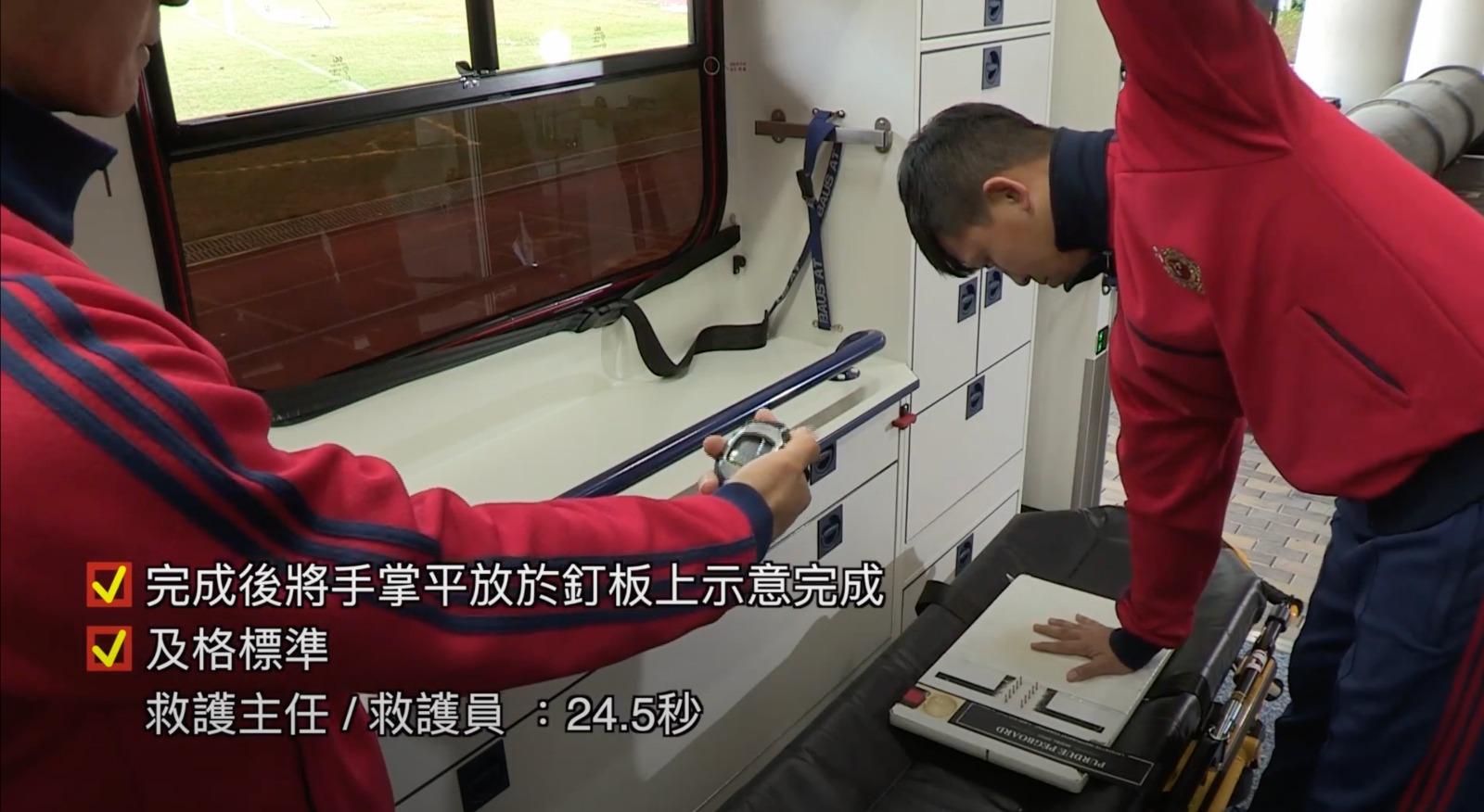 救護模擬實際工作測驗 2. 釘板