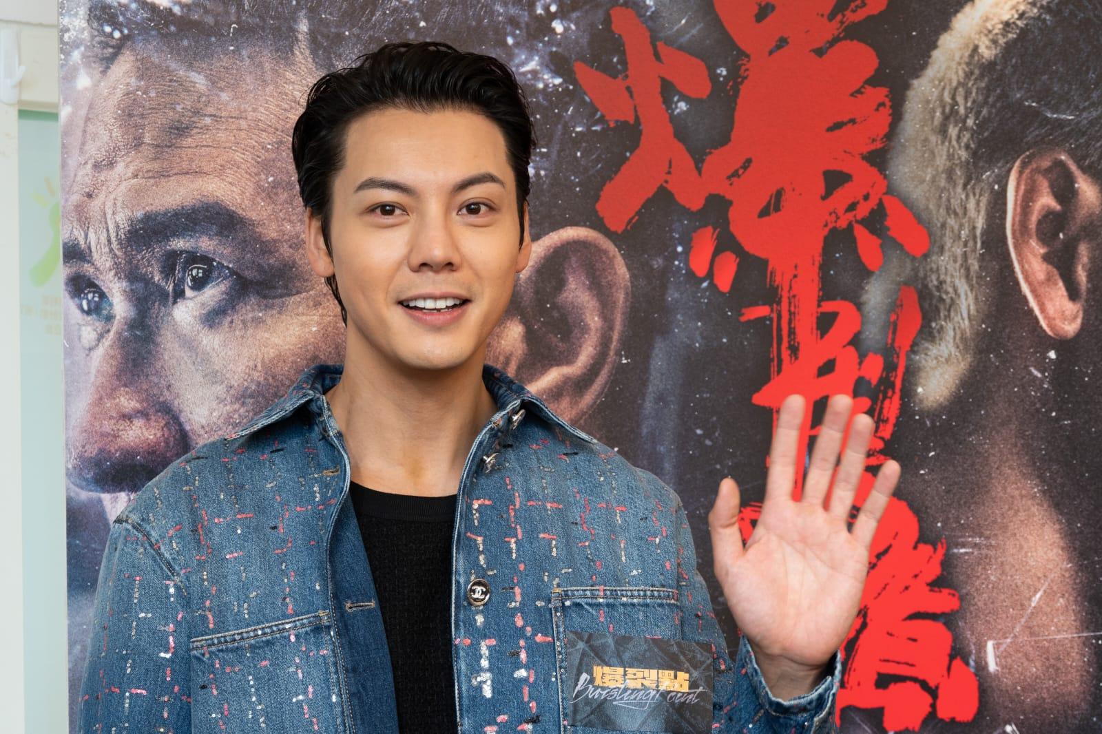 陳偉霆享受在港拍《爆裂點》。(陳奕釗攝)