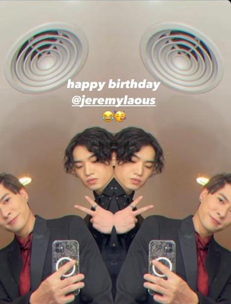 Frankie 為生日Jer送祝福。