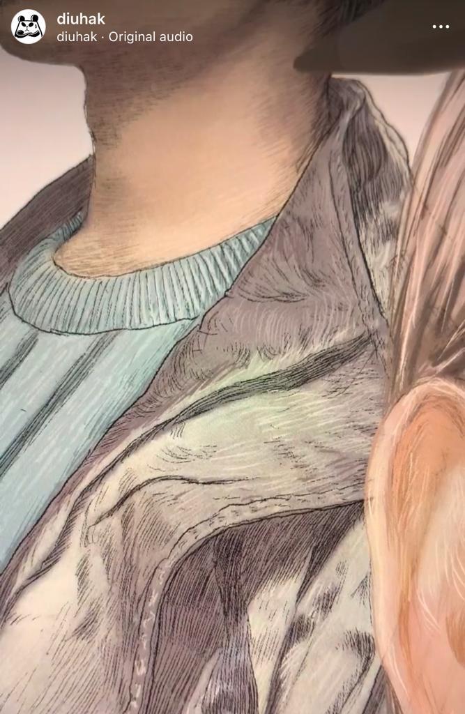 小克不時在IG劇透「鎖匙扣」的進度,分享逐筆繪畫畫作的短片,非常用心。