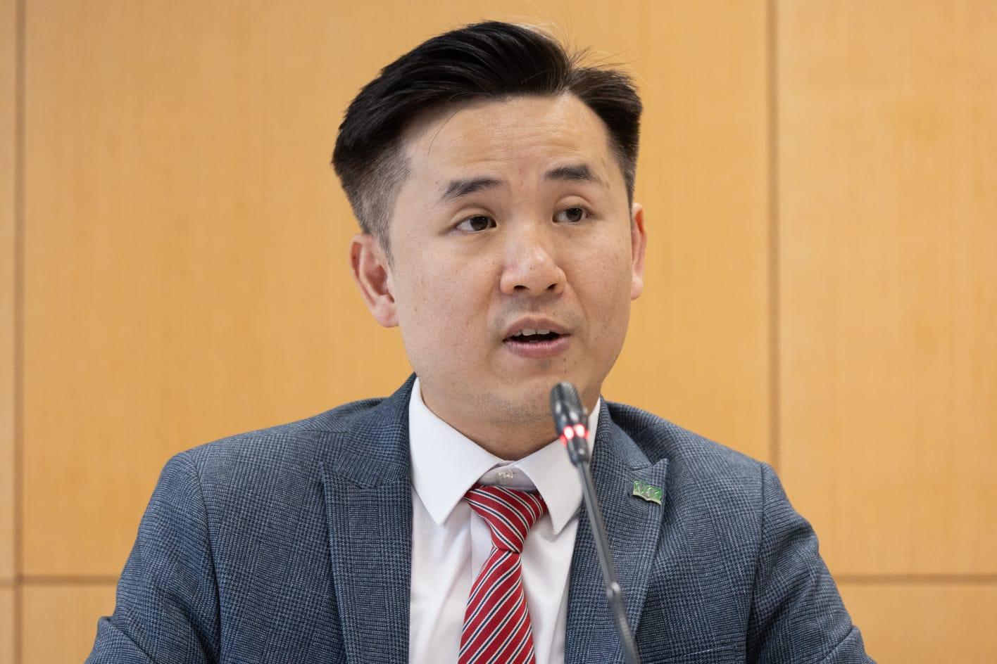 教育局簡介小學科學科及人文科課程框架,圖為林威廉。(蘇文傑攝)