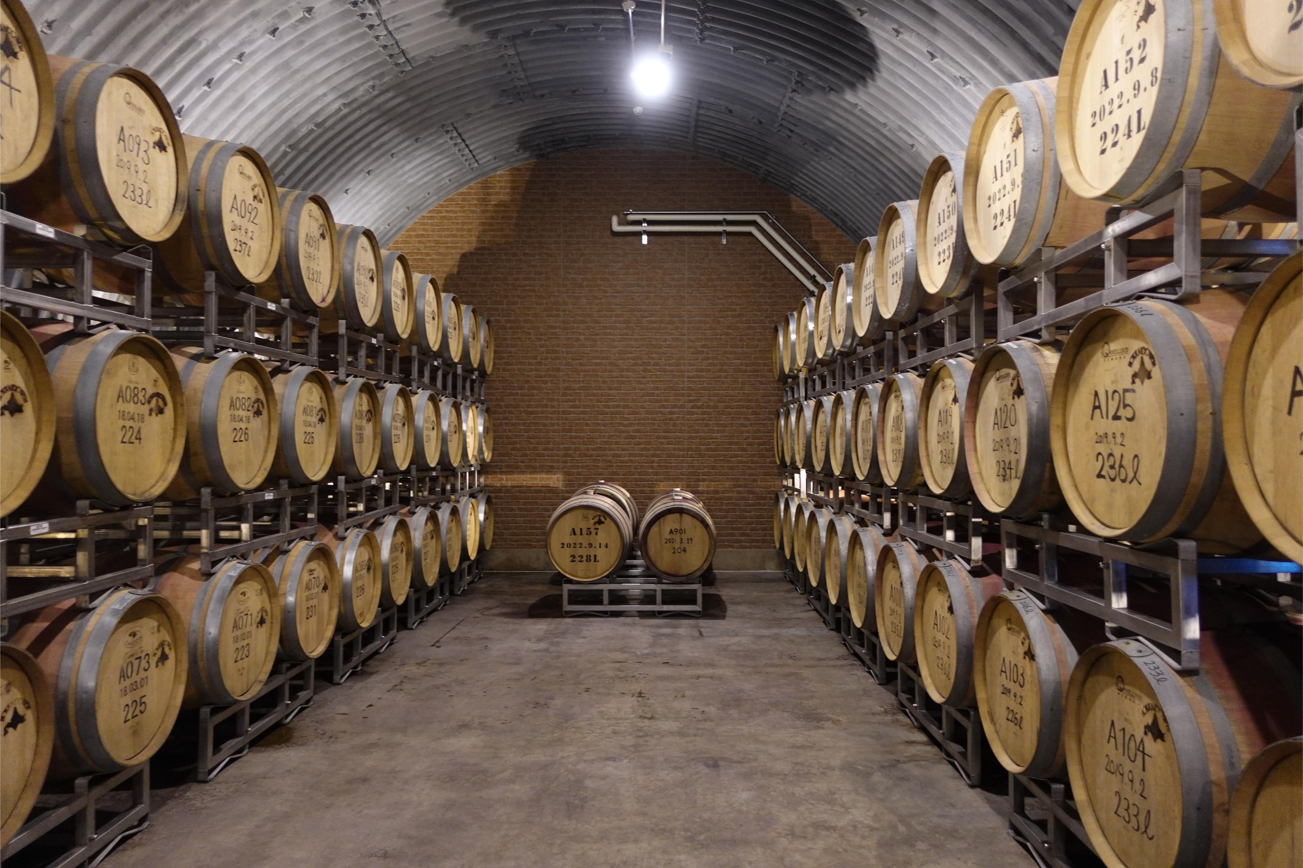 由工作人員帶大家參觀酒廠內部設施。