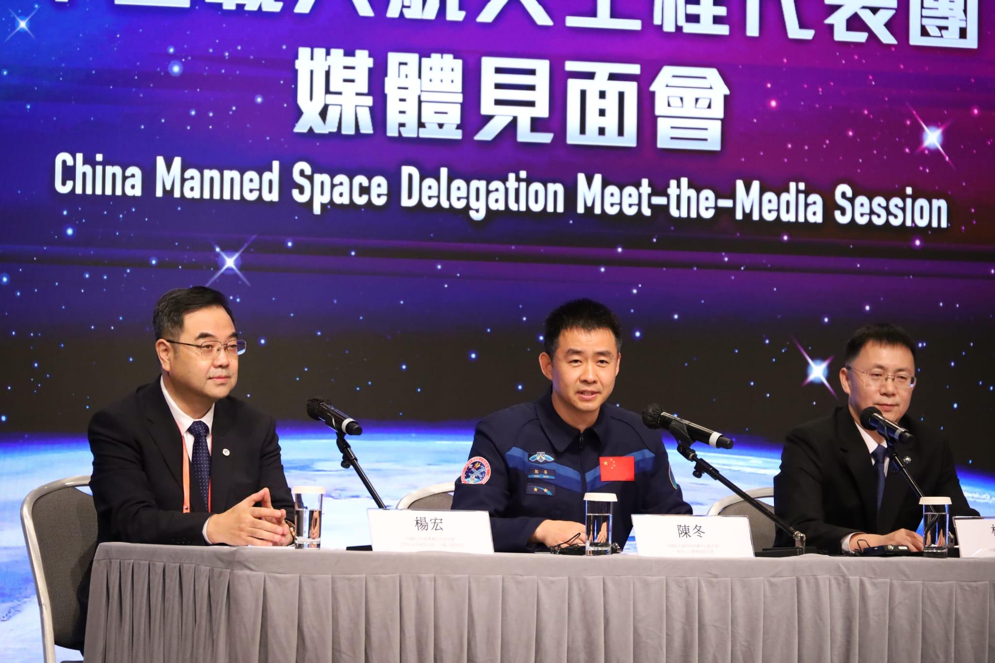 神舟十四號指令長陳冬指,香港選拔航天員,能激發青少年愛科學的熱情。(鍾式明攝)