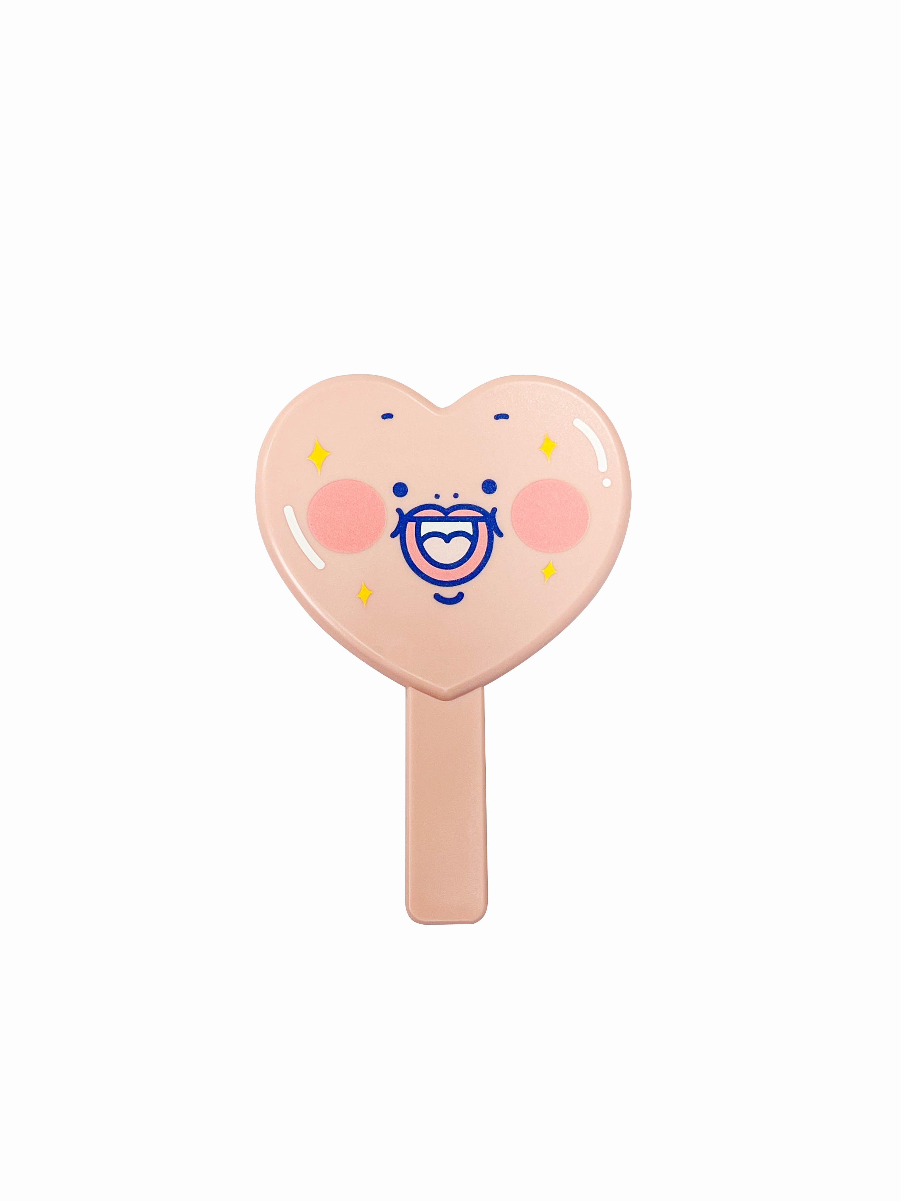 PiPi手把鏡|PiPi的可愛心心頭手把鏡,方便外出時照照,保持最靚一面!|售價:HKD 120