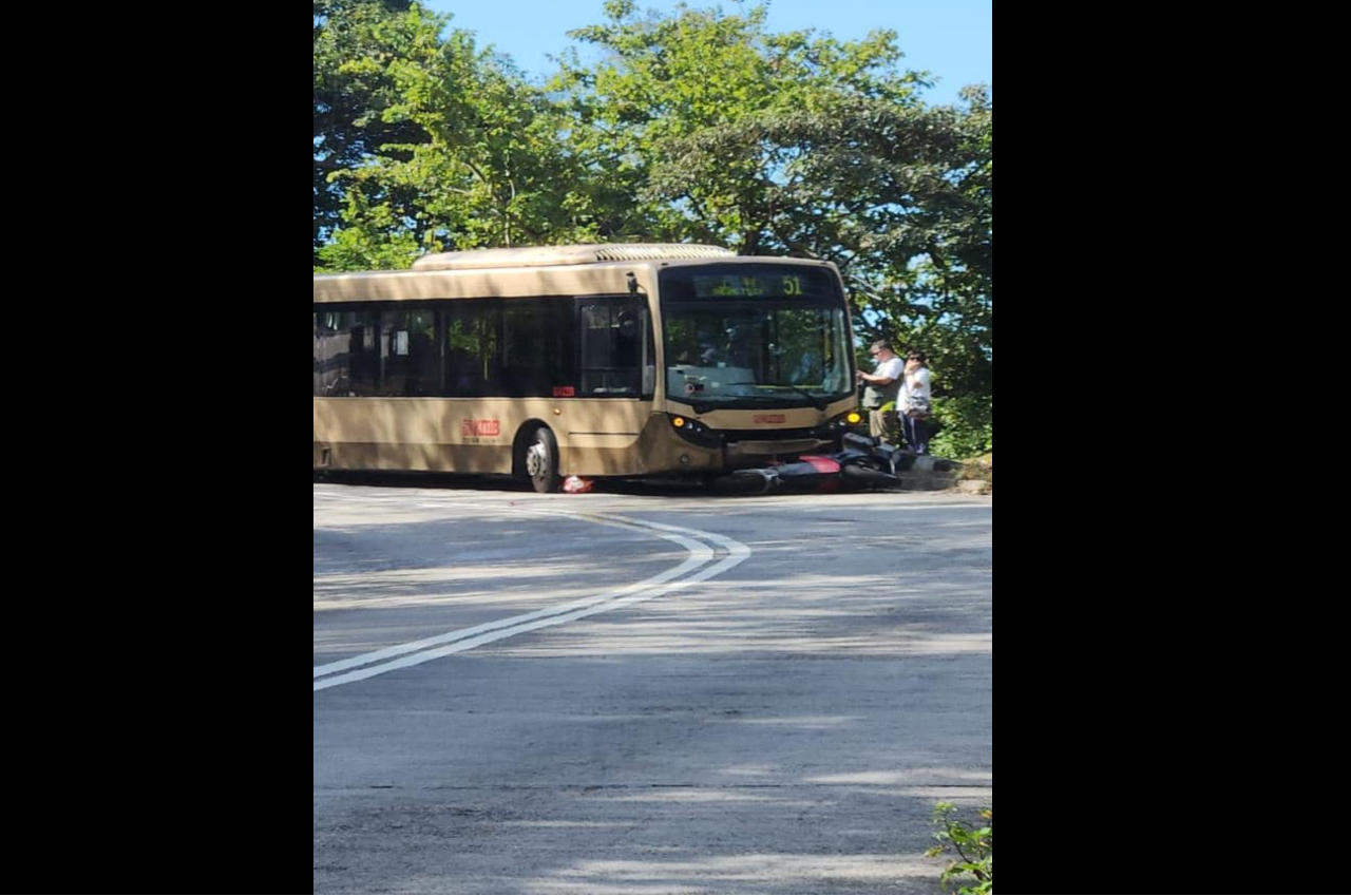 荃錦公路電單車與巴士相撞 鐵騎士捲車底不治